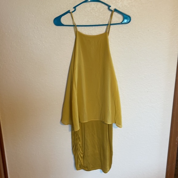 Mustard Yellow Sleeveless Bodycon Dress - Picture 5 of 7